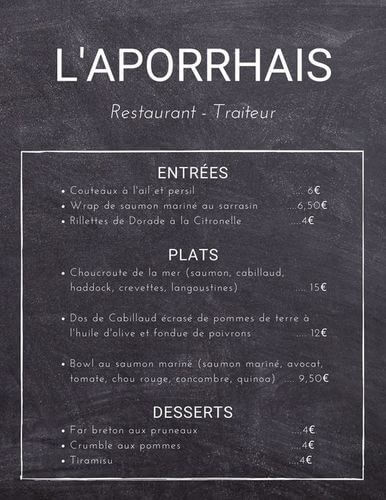 restaurant l'aporrhais